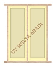 Kusen jendela kayu double